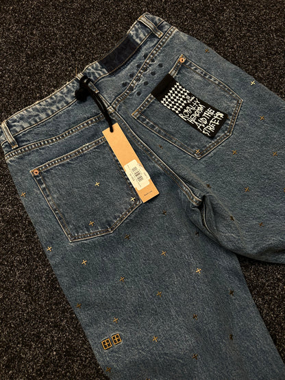 Ksubi Denim Studded Metal Denim Pants size 32 Deadstock