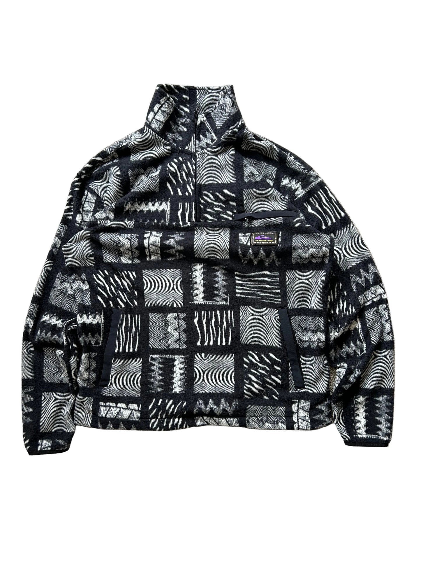 Quiksilver OG Mosaic Zip Sweatshirt Large Black