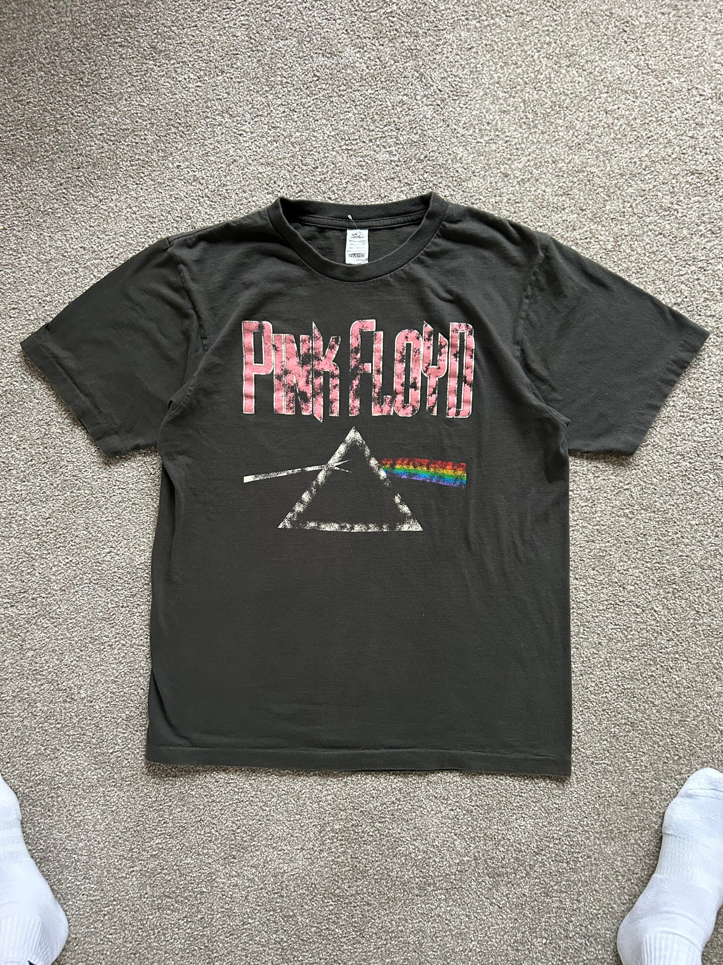 Pink Floyd 1973 US Tour Dark Side Of The Moon Band T Shirt Size Medium Grey