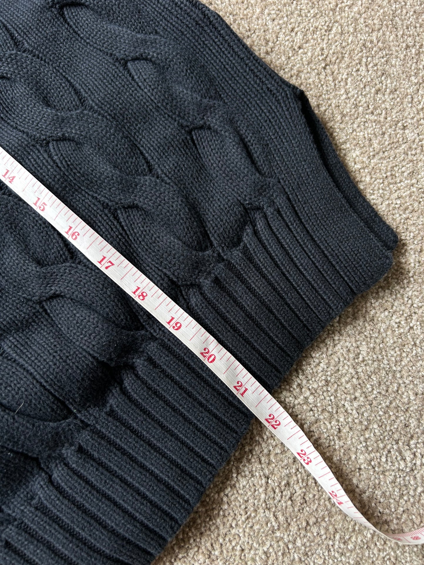 Ralph Lauren RL Cross-knit Jumper Small Women's Navy Blue