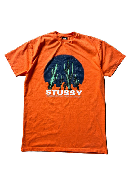 Stussy Cactus Tee Dress, which is a streetwear garment featuring a prominent cactus graphic design Orange 8