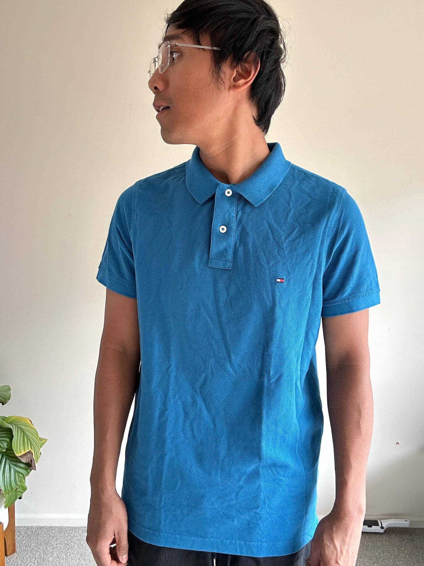 Tommy Hilfiger Short Sleeve Polo Blue Medium