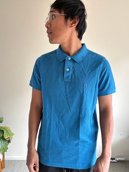 Tommy Hilfiger Short Sleeve Polo Blue Medium