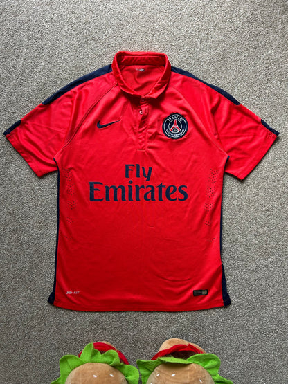 Pre-Owned Paris Saint-Germain Third Stadium Jersey 'Red' Large 2014