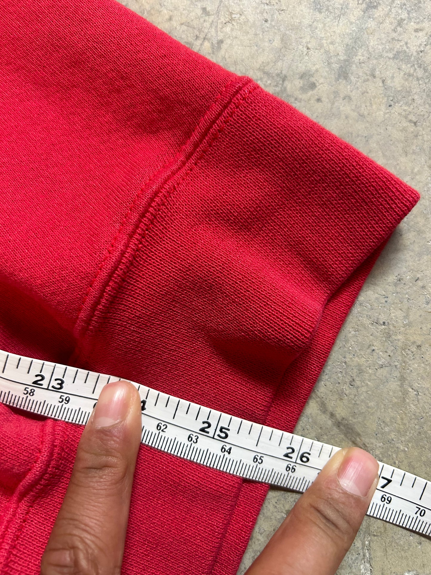 vintage 1996 Walt Disney World 25th Anniversary Sorcerer Mickey Mouse red crewneck sweatshirt Large