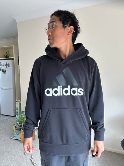 Adidas Essentials Linear Logo Hoodie Large Black