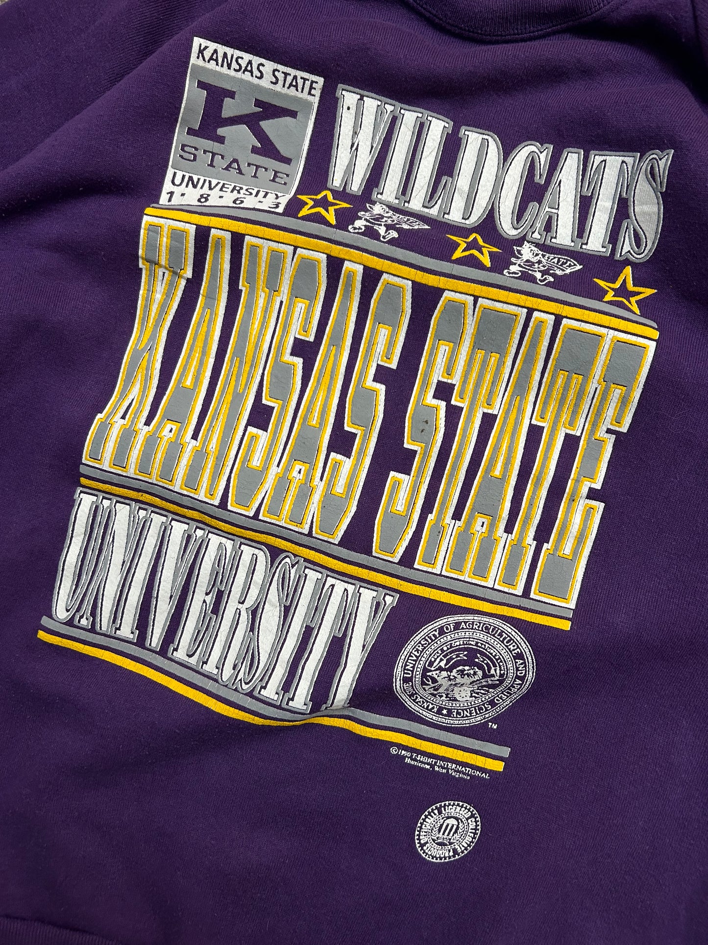 Vintage 90s Kansas State Wildcats crewneck sweatshirt size Large Jerzees Tag