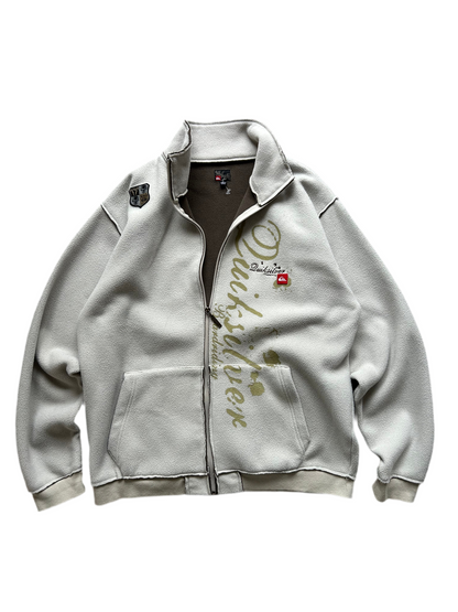 Y2K Quiksilver Fleece Jacket XL Cream