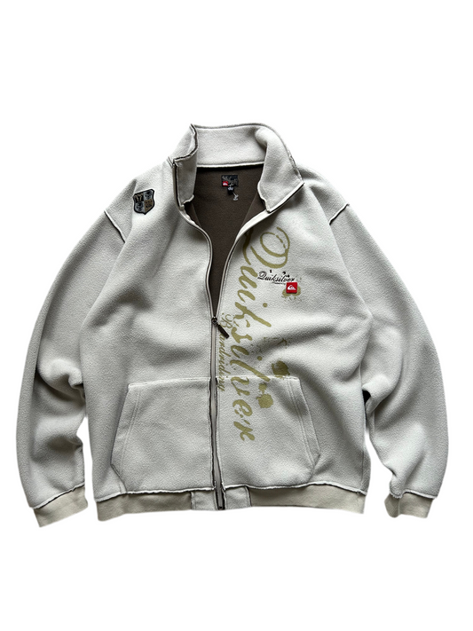 Y2K Quiksilver Fleece Jacket XL Cream