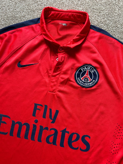 Pre-Owned Paris Saint-Germain Third Stadium Jersey 'Red' Large 2014