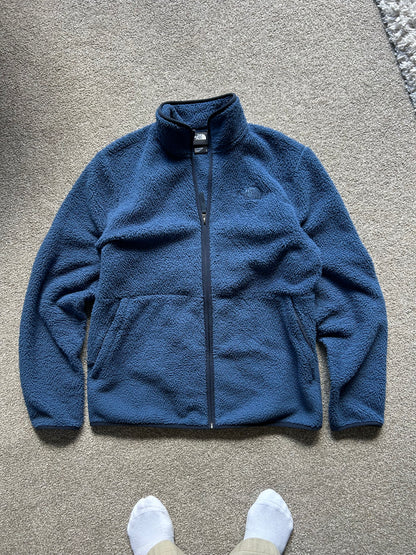 The North Face Men's Dunraven Sherpa Full Zip Fleece Navy Blue Large