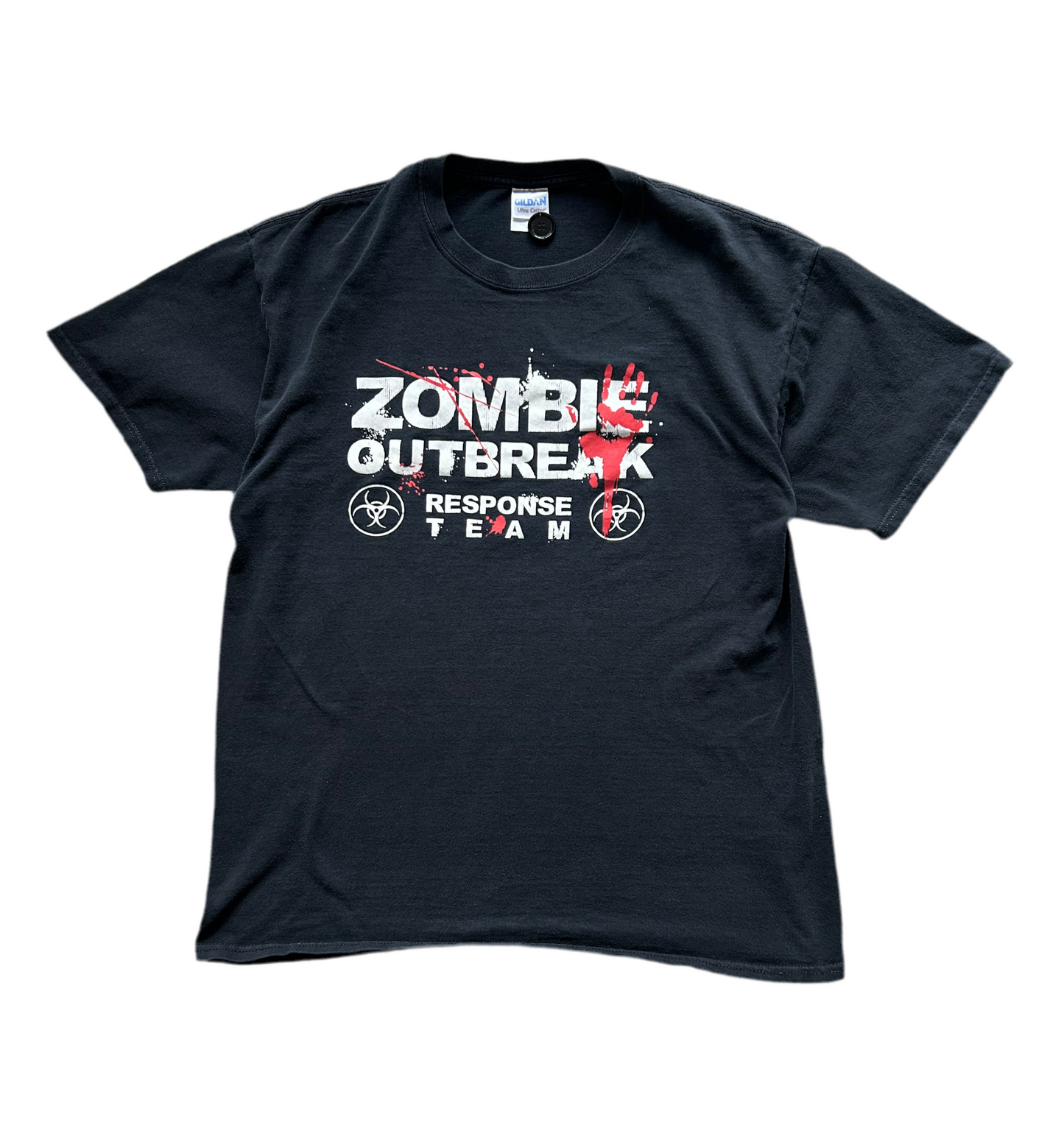 Zombie Outbreak Tee Large Gildan Tag Black