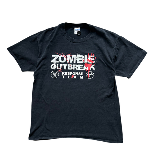 Zombie Outbreak Tee Large Gildan Tag Black