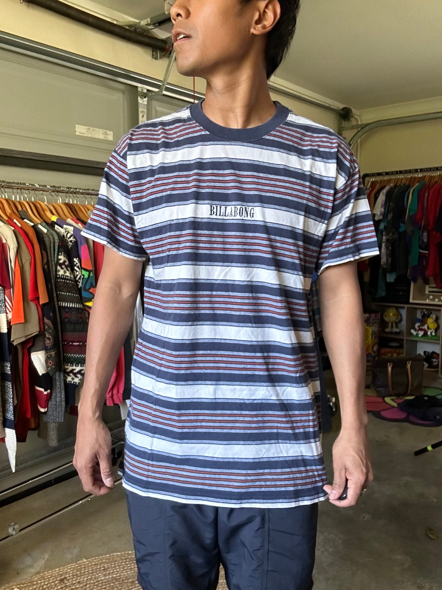 men's striped short-sleeve t-shirt from the brand Billabong Medium Purple