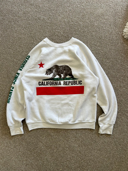Vintage California Republic Sweater 1997 White Large