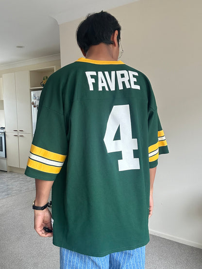 vintage Logo 7 Brett Favre Green Bay Packers jersey XL