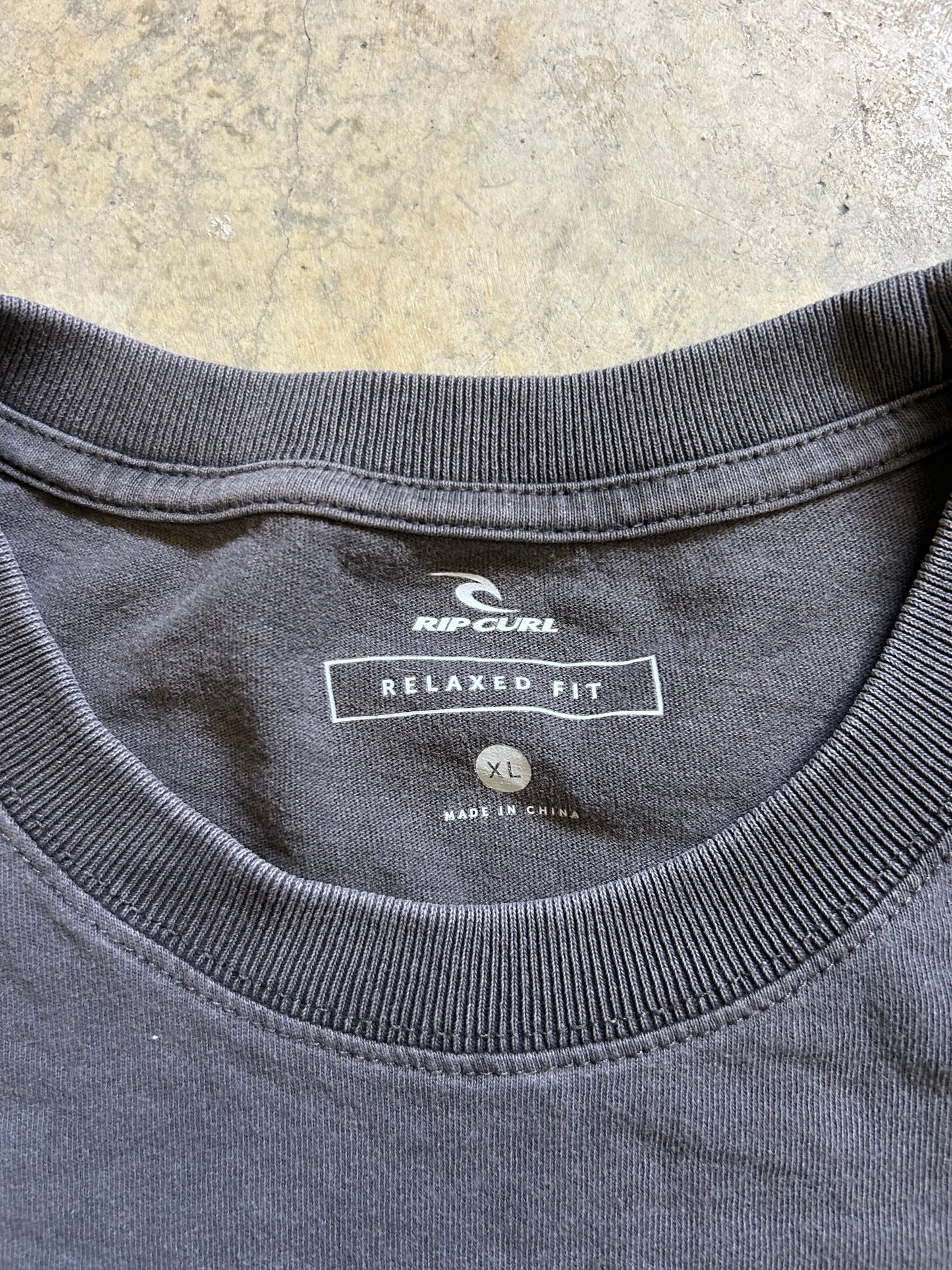 Rip Curl Super Computer Research T-Shirt featuring a graphic print XL Grey