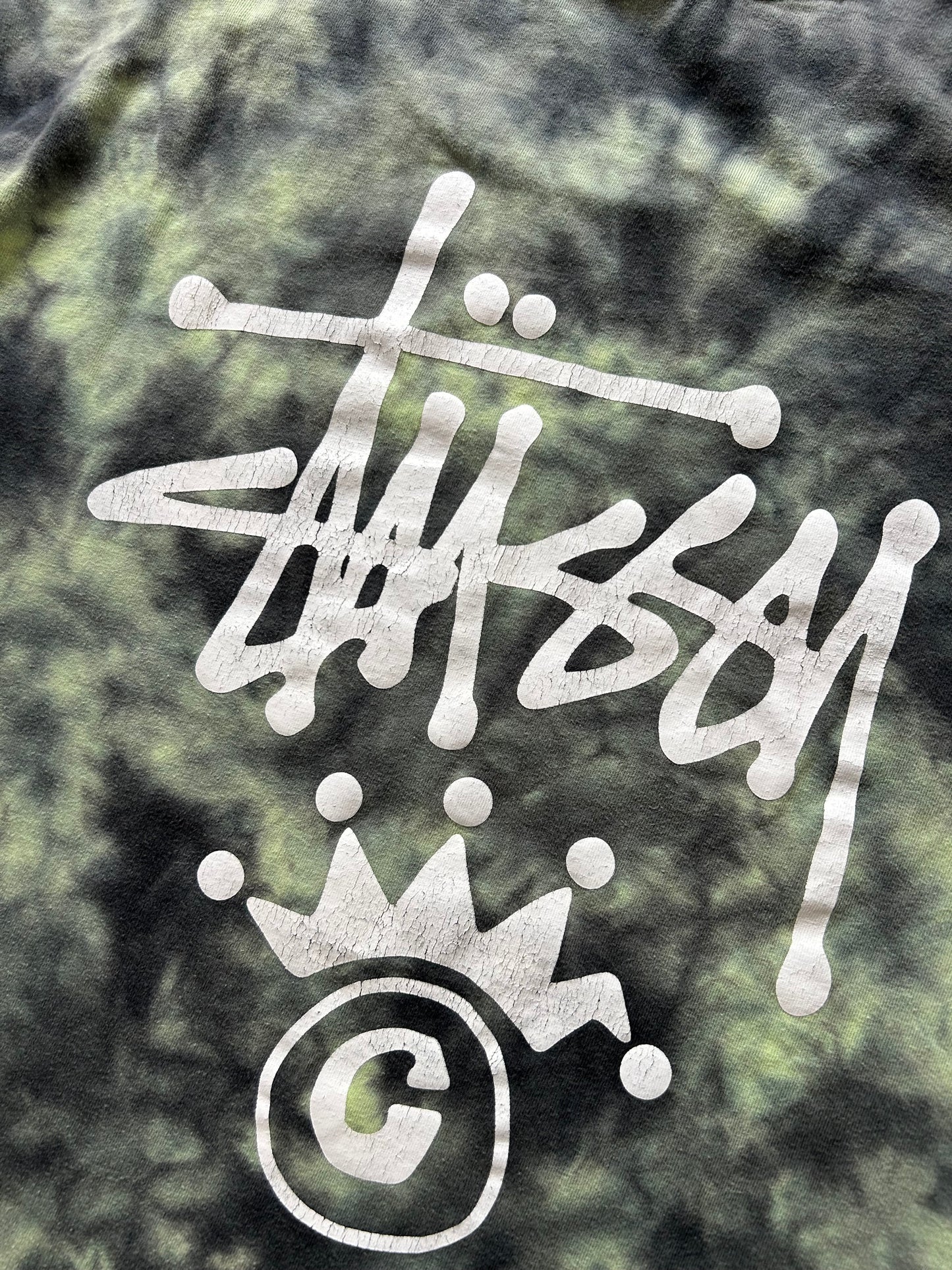 Stussy Tie Dye Green XXL Made in India
