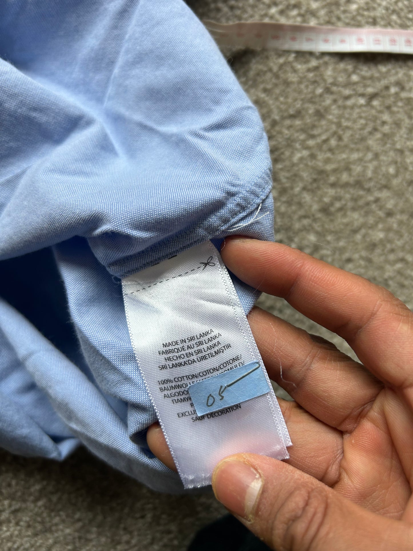 RL Polo Ralph Lauren Blue Medium Slimfit Oxford