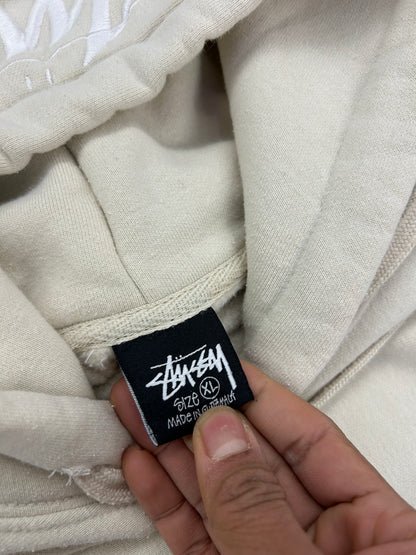 Stüssy hoodie Cream XL Embroid Script on the Hood