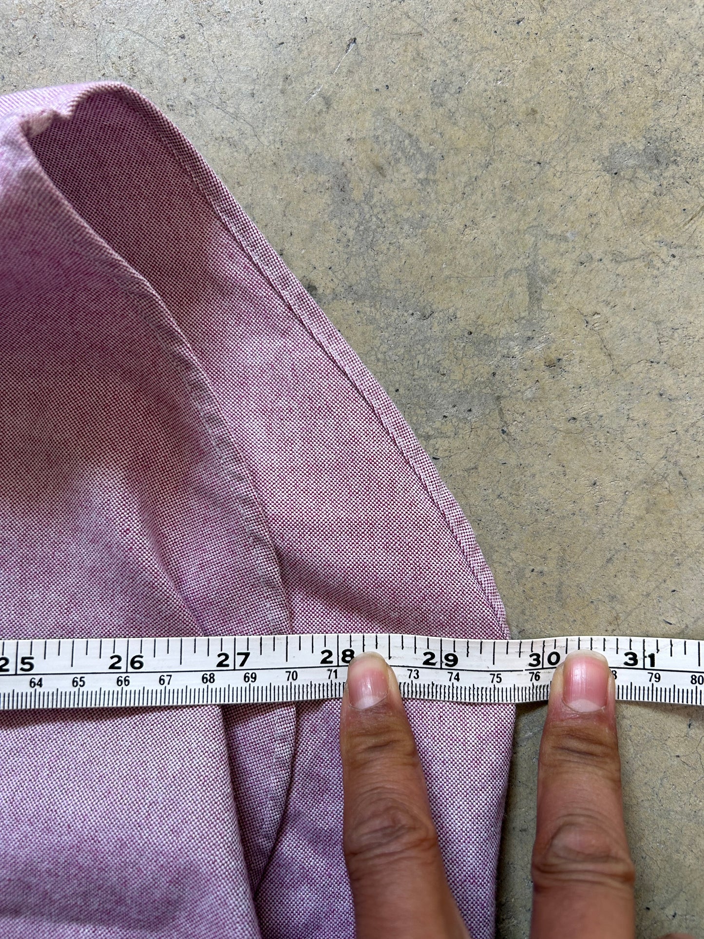 Dark pink shirt is a Polo Ralph Lauren classic fit Oxford button-down Medium