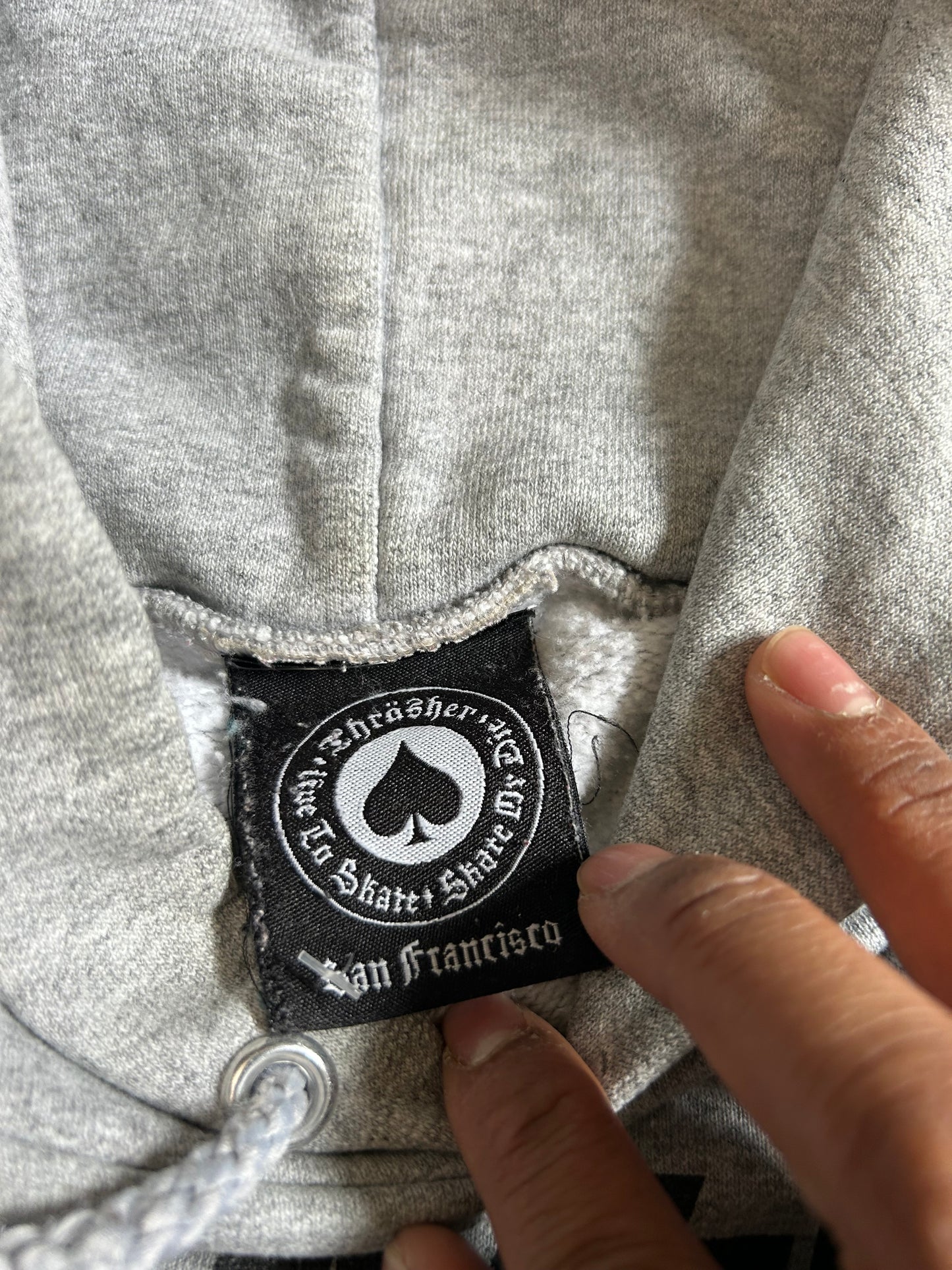 Thrasher Skate Mag Hoodie in a heather grey colorway XL