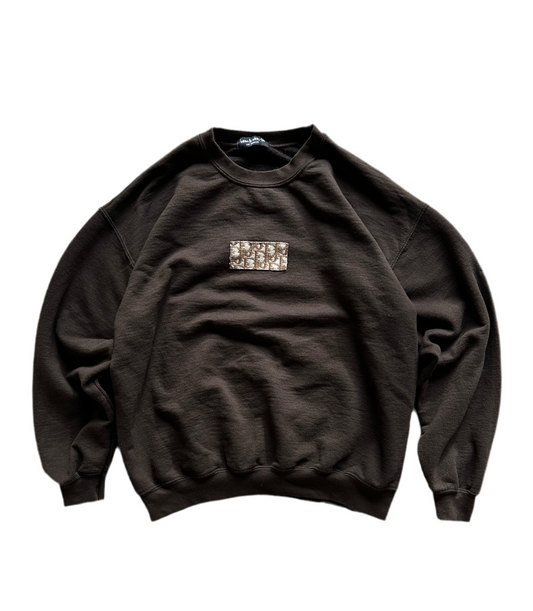 MEN'S DIOR PATCH OVERSIZED CREWNECK SWEATSHIRT Large