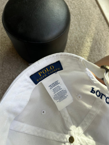 Polo Ralph Lauren RL white cotton chino ball cap