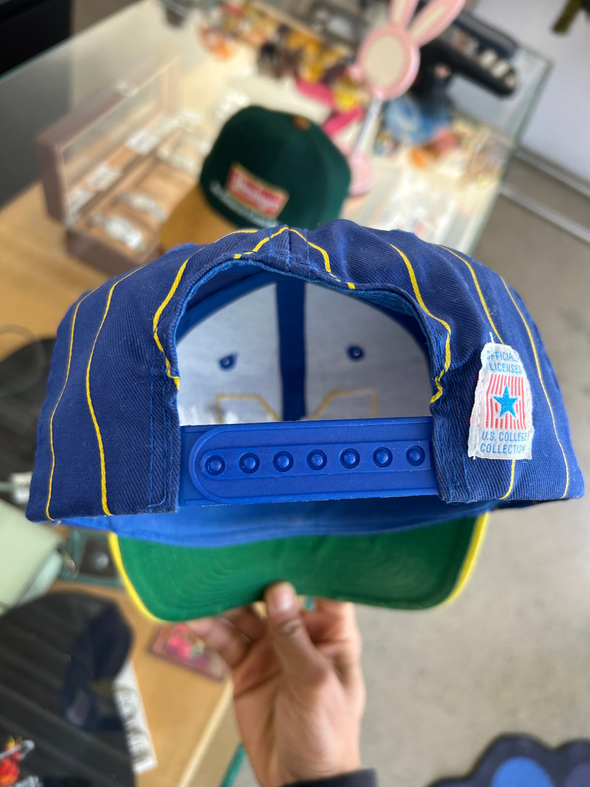 Vintage University of Michigan Wolverines Pinstripe Script Snapback Hat