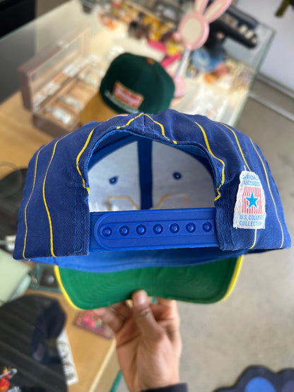 Vintage University of Michigan Wolverines Pinstripe Script Snapback Hat