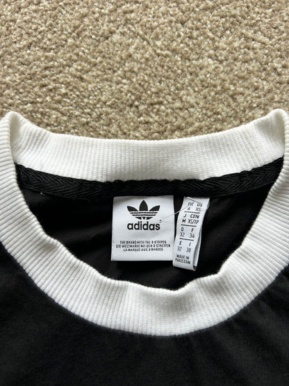 Adidas Adicolor Classics 3-Stripes Tee in black cotton Medium