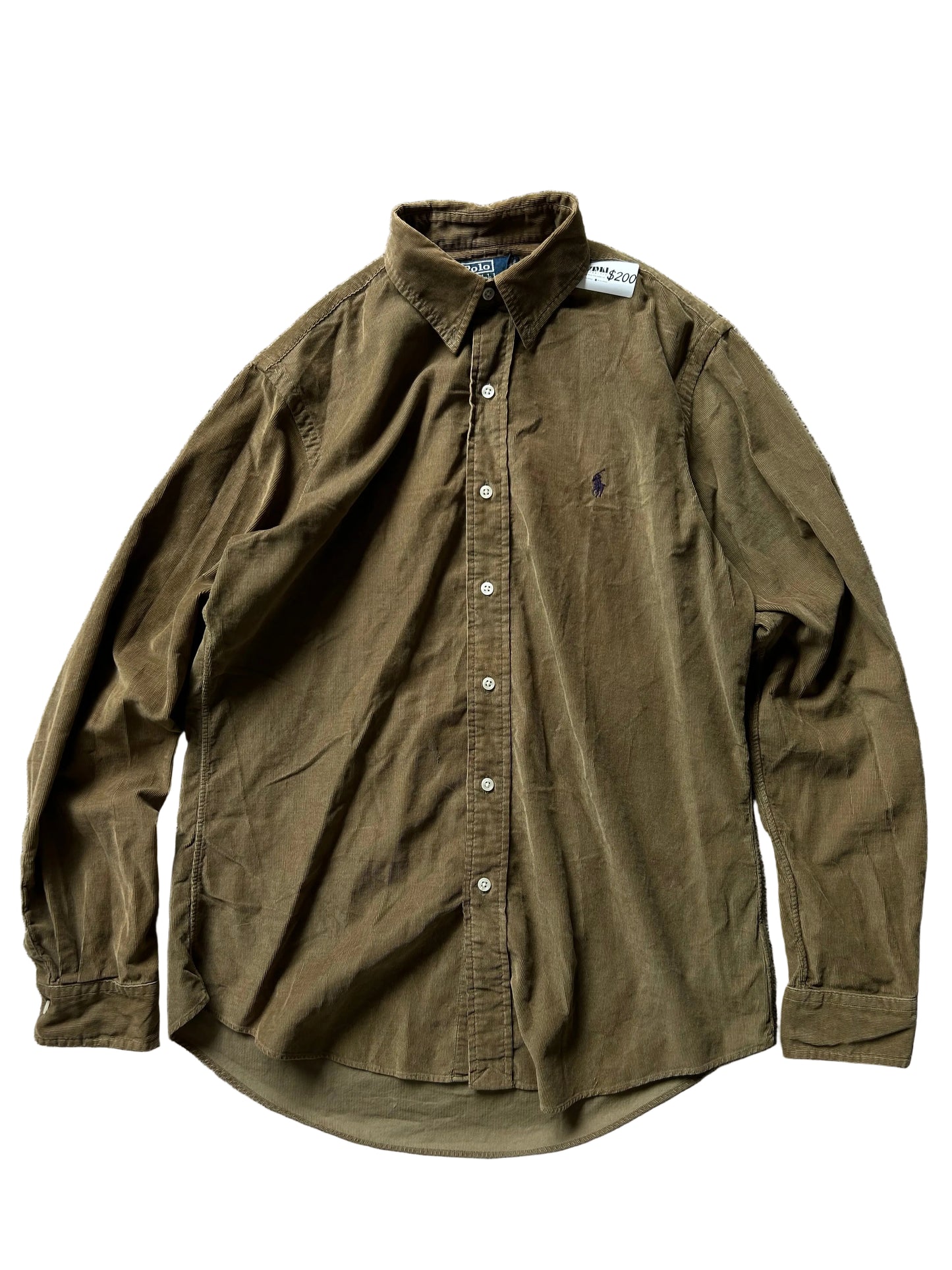 Ralph Lauren RL Faded Longsleeve Corduroy Polo Large