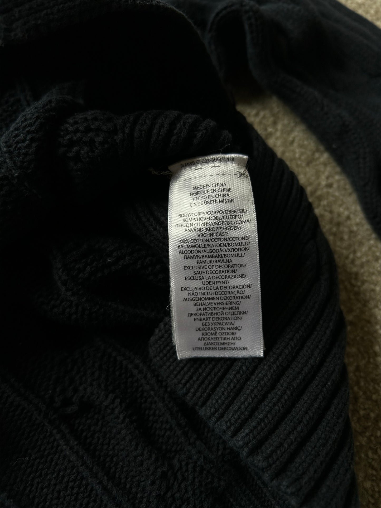 Ralph Lauren RL Cross-knit Jumper Small Women's Navy Blue