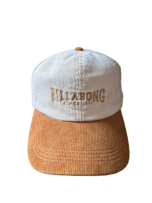 Billabong corduroy dad cap, which features a curved visor and an adjustable metal back closure Cream OSFA