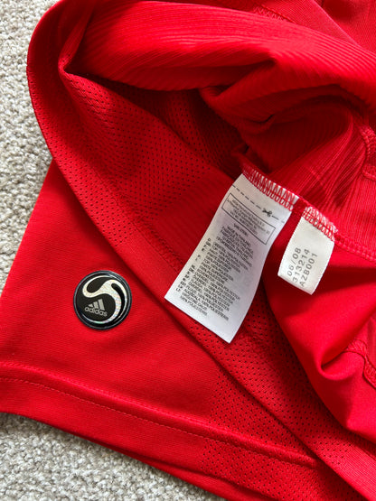authentic adidas Liverpool FC 2008-10 Home Shirt featuring the iconic Carlsberg Large Red