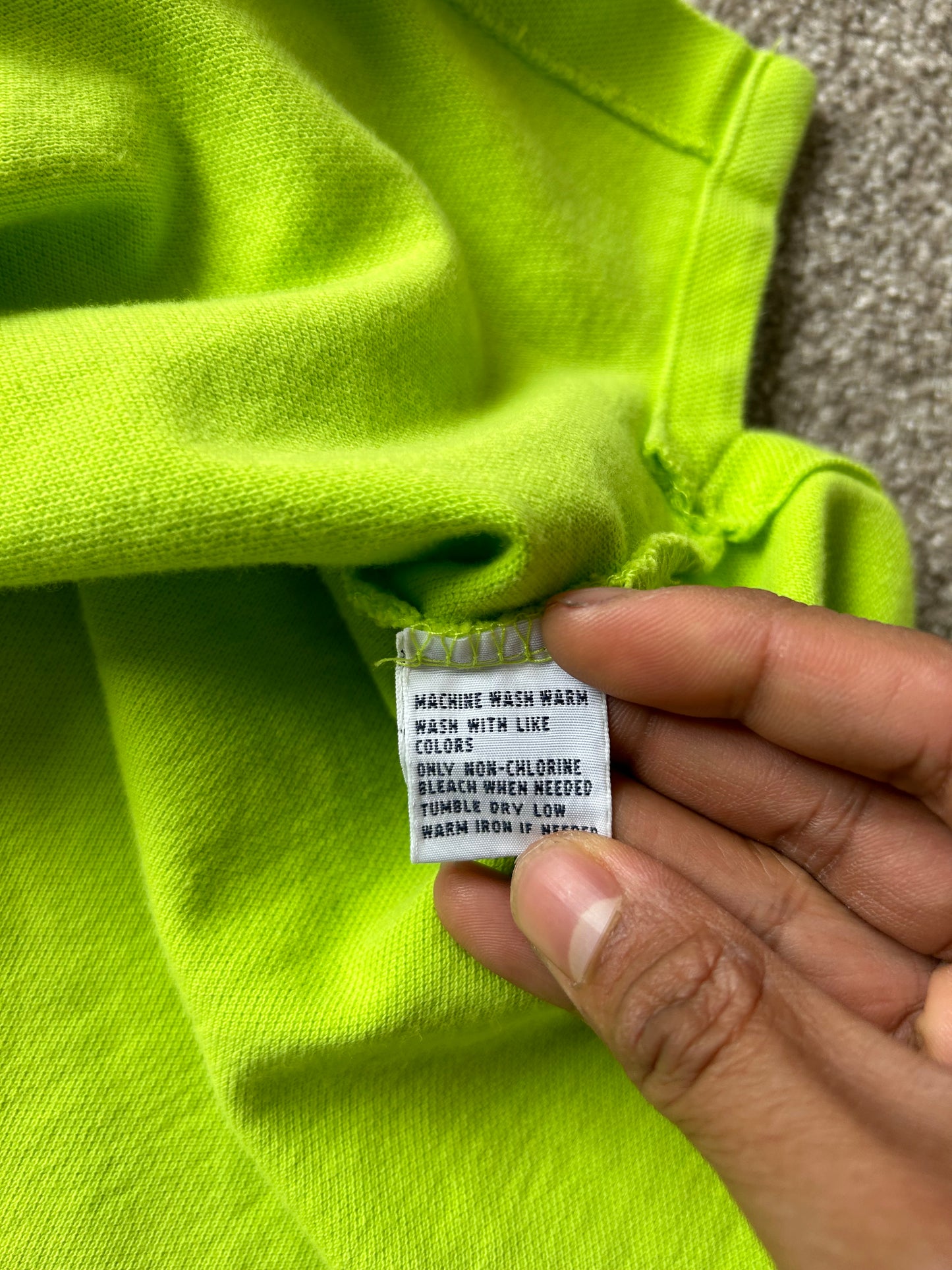 Polo Ralph Lauren logo short-sleeve polo shirt in lime green cotton XL