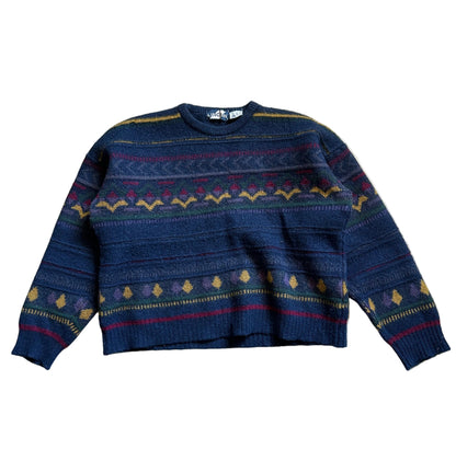 Lincoln vintage wool sweater XL Cropped Navy