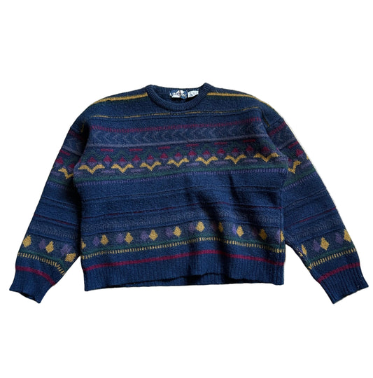 Lincoln vintage wool sweater XL Cropped Navy