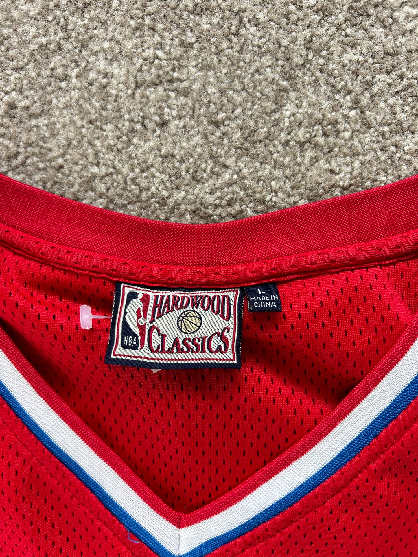 Julius Erving Philadelphia 76ers NBA Hardwood  Classics Large Red Sixers