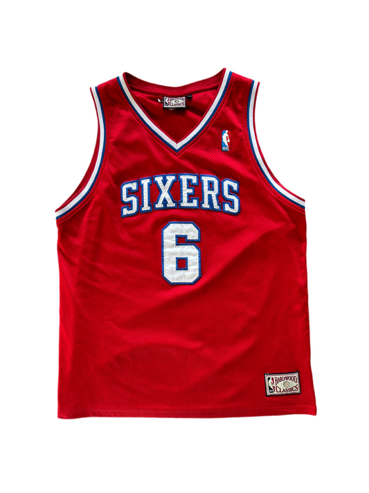 Julius Erving Philadelphia 76ers NBA Hardwood  Classics Large Red Sixers