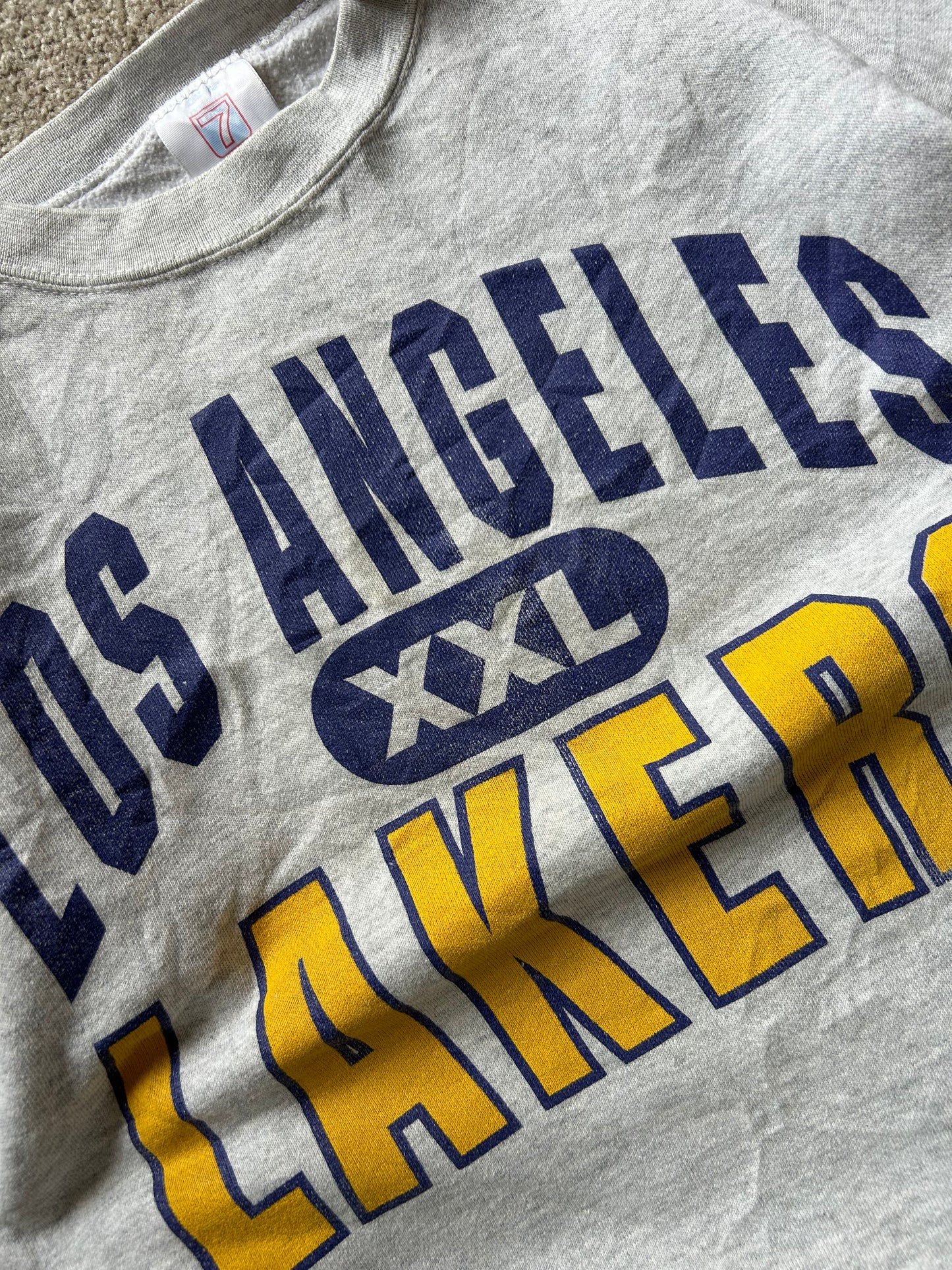 Vintage Los Angeles Lakers Sweater Grey Large