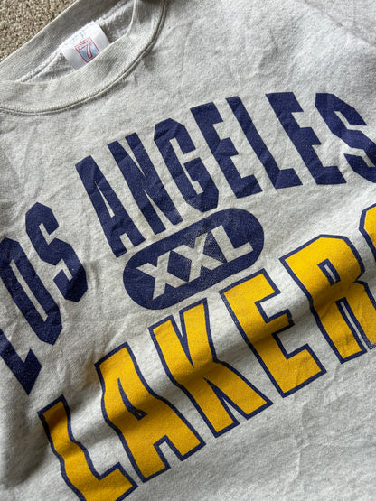 Vintage Los Angeles Lakers Sweater Grey Large