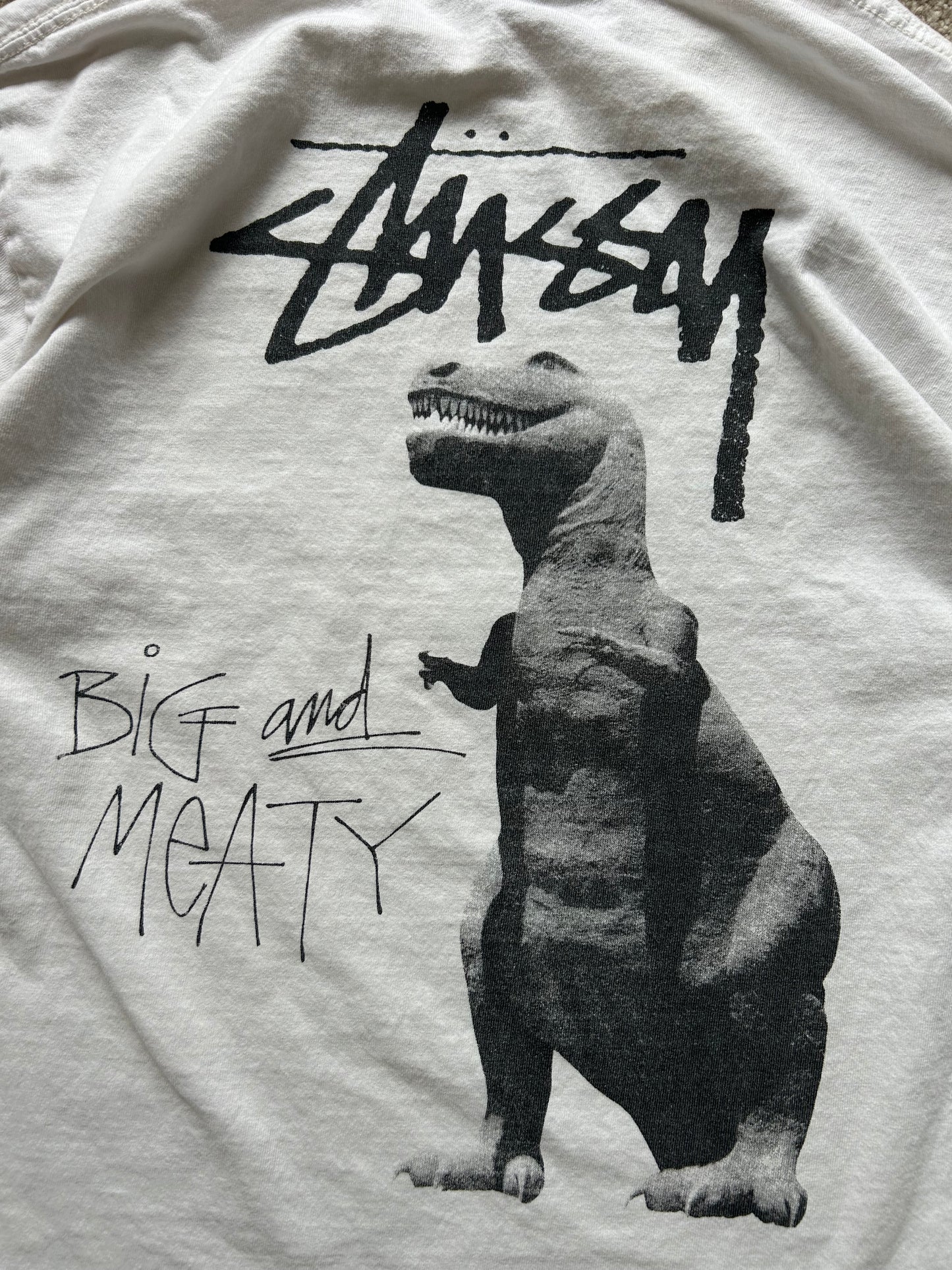 Stussy Australia Big and Meaty White Longsleeve Tee Large
