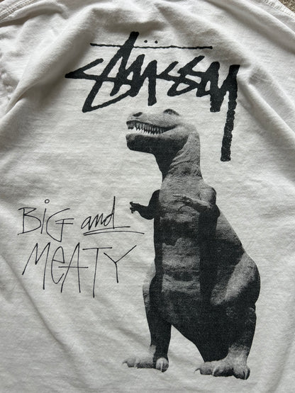 Stussy Australia Big and Meaty White Longsleeve Tee Large
