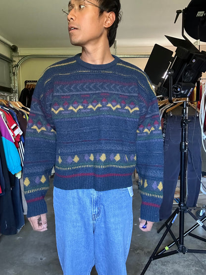 Lincoln vintage wool sweater XL Cropped Navy