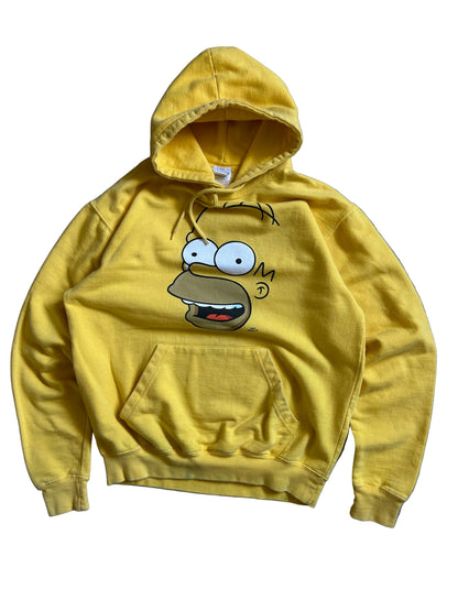 yellow Universal Studios Homer Simpson pullover hoodie sweatshirt Medium