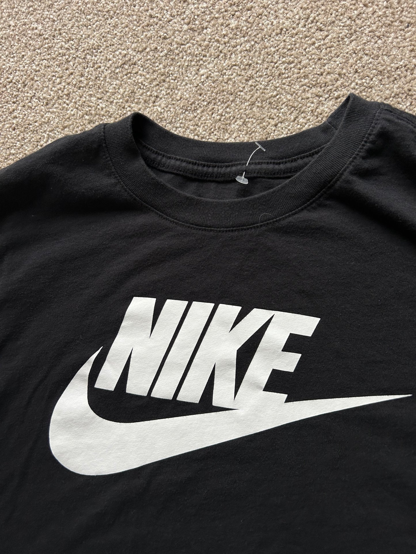 Nike Center Swoosh Black Athletic Fit Short Sleeve T-Shirt Mens Size Large