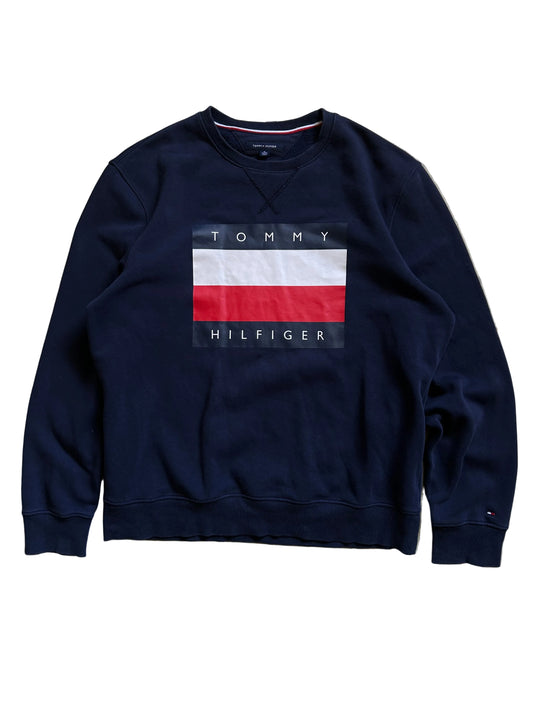 Tommy Hilfiger Men's Logo Sweatshirt in navy blue XL