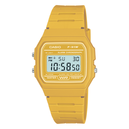 Casio Digital F-91WC-9A Yellow