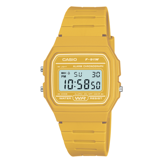 Casio Digital F-91WC-9A Yellow